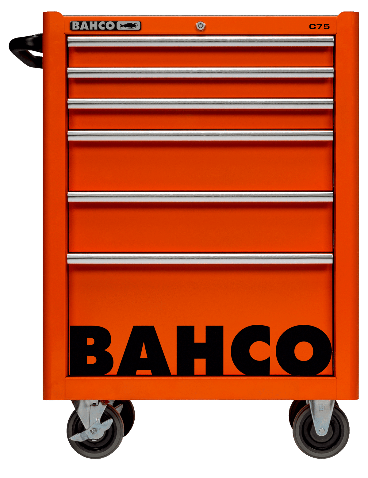 Bahco - Bahco 1475K6 26in Classic C75 Tool Trolley with 6 Drawers - Orange Bahco tool cabinet with seven drawers, wheels. - imagen 2