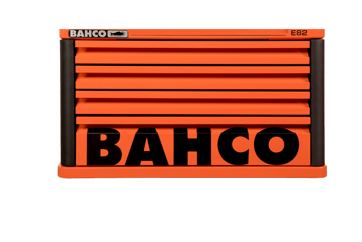 Bahco - Bahco 1482K4 E72 Storage HUB Top Chest with 4 Drawers - Orange Bahco E82 tool chest with drawers, black accents. - imagen 2