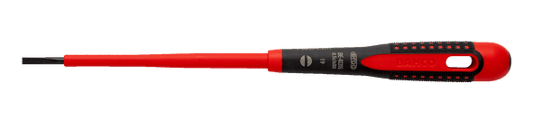 Bahco - Bahco ERGO™ VDE Insulated Slotted Screwdriver 3.0 x 100mm - Red and black insulated flathead screwdriver.