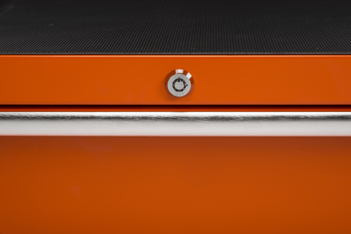Bahco - Bahco 1475K6 26in Classic C75 Tool Trolley with 6 Drawers - Orange tool chest drawer with chrome handle and lock. - imagen 10