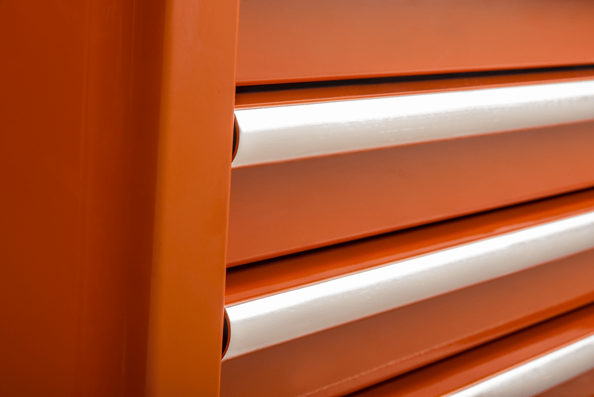 Bahco - Bahco 1475K6 26in Classic C75 Tool Trolley with 6 Drawers - Orange metal tool chest with horizontal drawers. - imagen 6