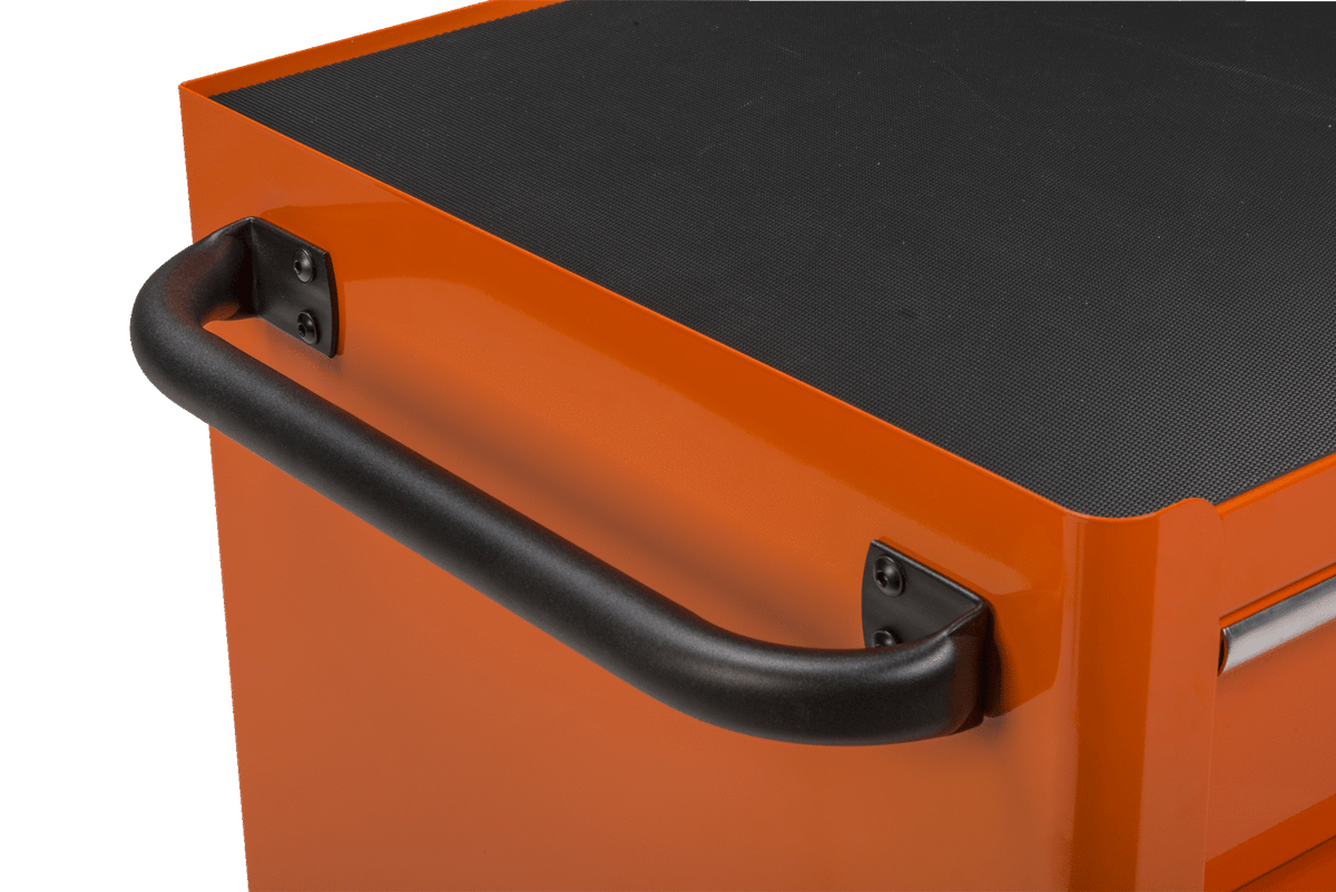 Bahco - Bahco 1475K6 26in Classic C75 Tool Trolley with 6 Drawers - Orange tool cabinet with black handle and rubber mat. - imagen 9