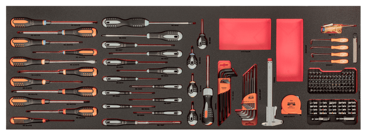 Bahco - Bahco XXL Tool Trolley General Purpose Tool Kit, 488 Piece - Comprehensive screwdriver and tool set with ergonomic handles. - imagen 8