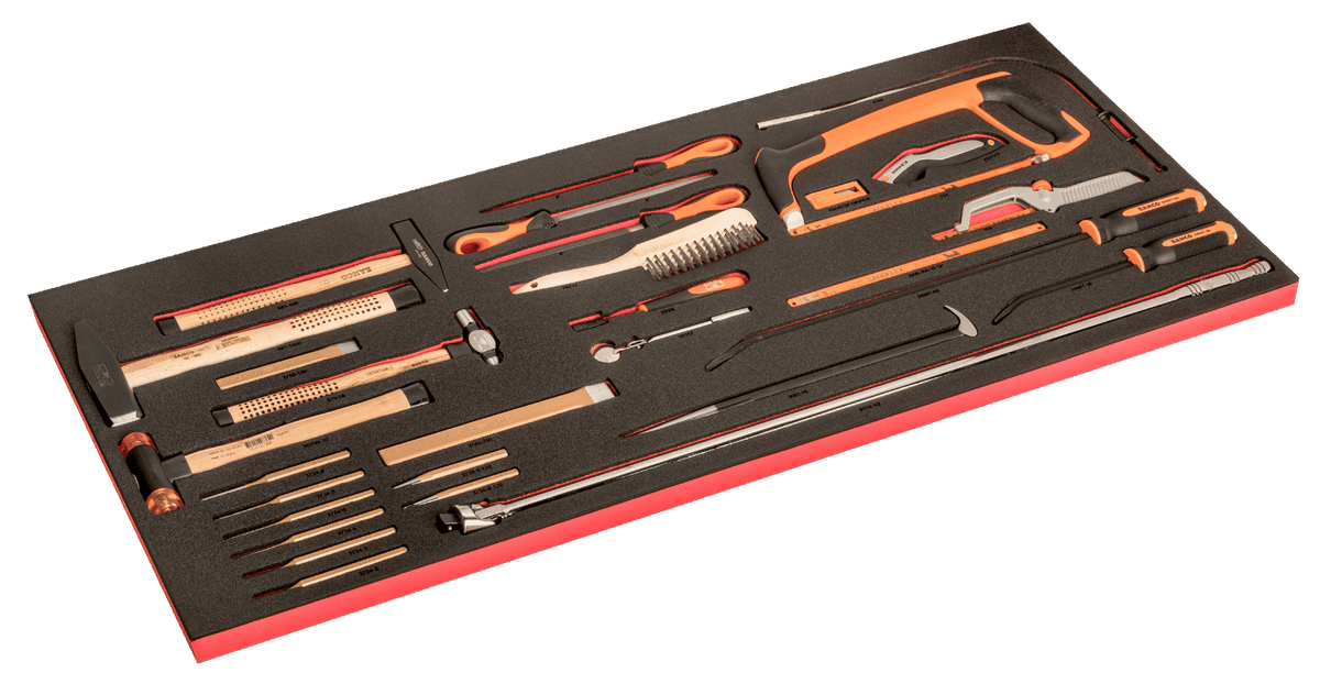 Bahco - Bahco XXL Tool Trolley General Purpose Tool Kit, 488 Piece - Comprehensive tool set with hammers, screwdrivers, and handsaw. - imagen 11