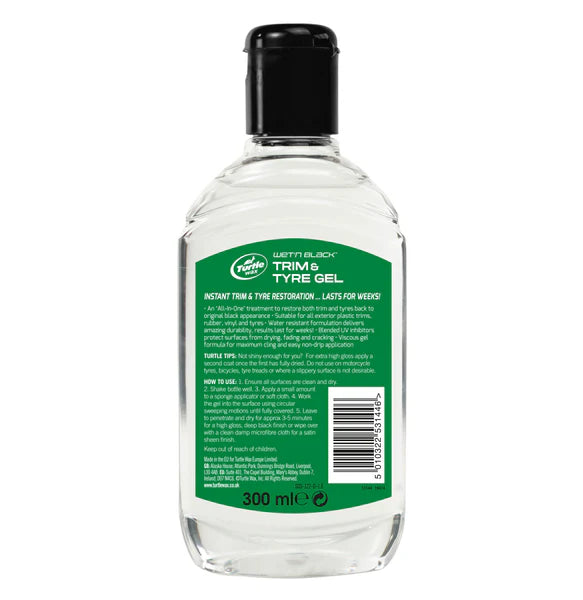 Turtle Wax Wet 'n' Black Trim & Tyre Gel 300ml – – Now available at MTN Shop UK. - imagen 7