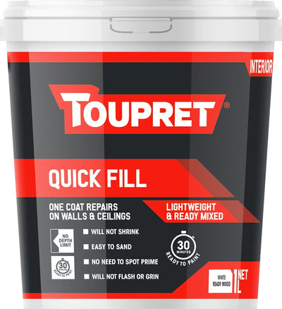 Toupret Quick Fill (Interior) 1 litre – – Now available at MTN Shop UK.