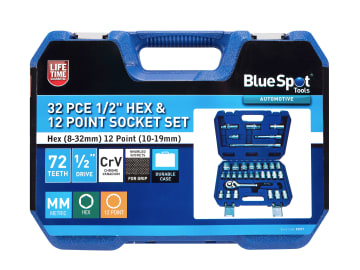 BlueSpot Tools 1/2in & 1/4in Metric Socket Set, 94 Piece – – Now available at MTN Shop UK.