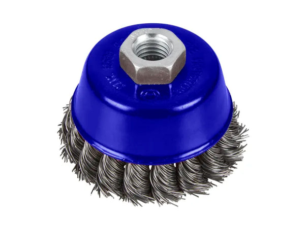 BlueSpot Tools Twist Knot Cup Brush 75mm M14 X 2 – – Now available at MTN Shop UK.
