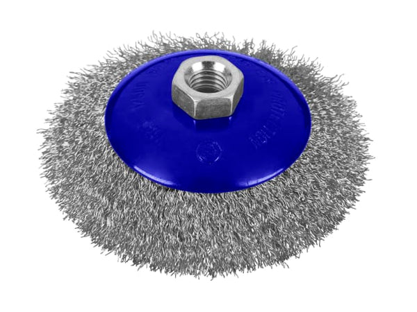 BlueSpot Tools Steel Bevel Wire Cup Brush 115mm M14 X 2 – – Now available at MTN Shop UK.