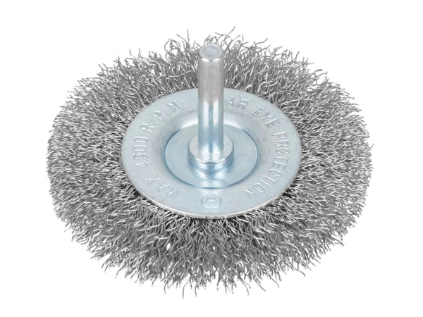 BlueSpot Tools Flat Steel Wire Wheel Brush 75mm x 6mm Arbor – – Now available at MTN Shop UK.