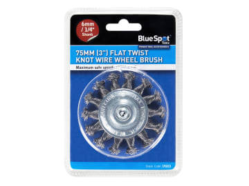 BlueSpot Tools Flat Twist Knot Wire Wheel 75mm – – Now available at MTN Shop UK. - imagen 2