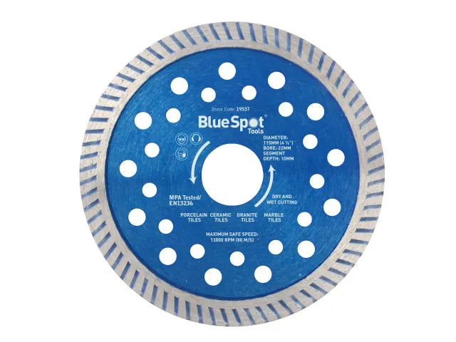 BlueSpot Tools Turbo Cutting Disc 115 x 22mm – – Now available at MTN Shop UK. - imagen 2