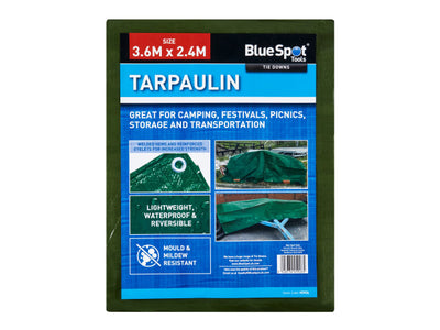 BlueSpot Tools Green Tarpaulin 3.6 x 2.4m – – Now available at MTN Shop UK.