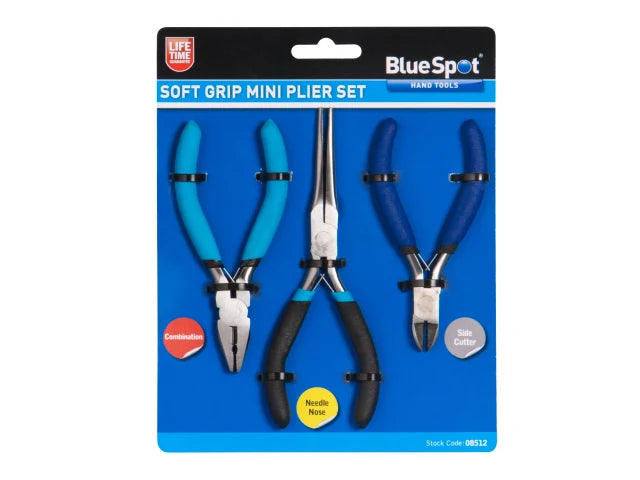 BlueSpot Tools Soft Grip Mini Plier Set, 3 Piece – – Now available at MTN Shop UK. - imagen 2