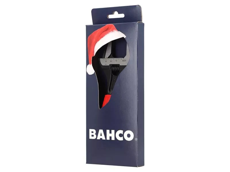 Bahco - Bahco XMAS 9031 ERGO™ Extra Wide Jaw Adjustable Wrench 218mm - Bahco adjustable wrench with festive Santa hat packaging. - imagen 2