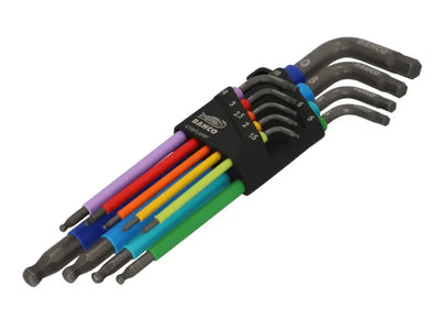 Bahco C1997LM/9P Metric Long Ball End Coloured Hex L-Key Set, 9 Piece – – Now available at MTN Shop UK.
