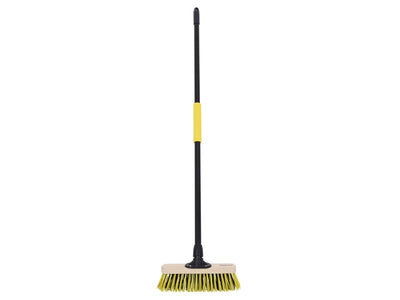 Bulldozer Stiff Dual PET Wooden Broom with Metal Handle 279mm (11in)