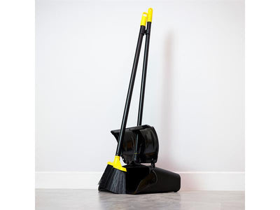 Bulldozer Heavy-duty Long Handled Dustpan and Brush Set