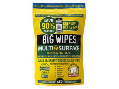 Big Wipes Multi-Surface Bio Pro+ Antiviral Wipes (Refill Pouch 80 Wipes) – – Now available at MTN Shop UK.