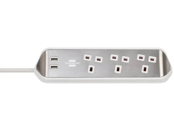 Brennenstuhl estilo Corner Extension Lead 240V 3-Gang 13A White 2m – – Now available at MTN Shop UK.