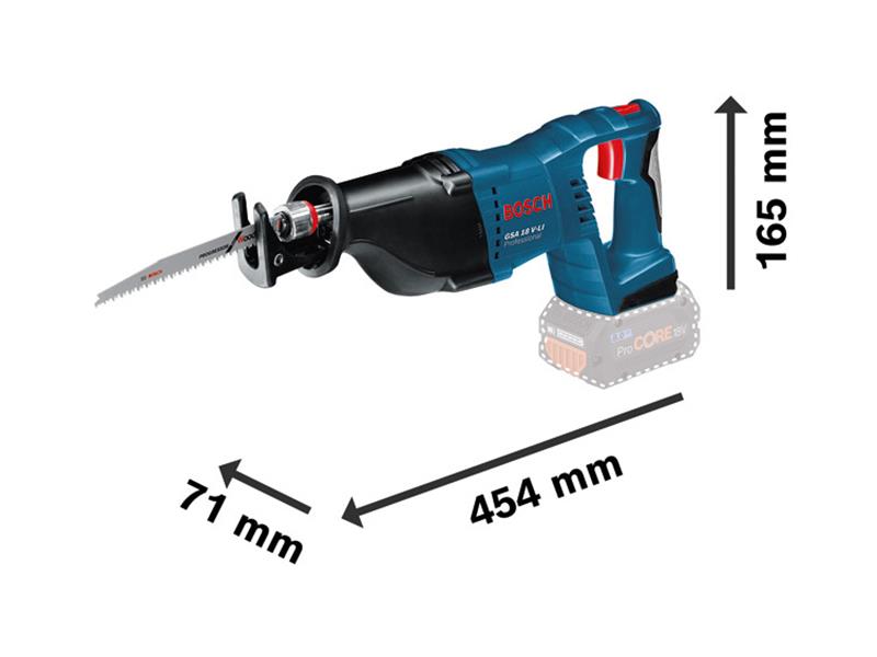 Bosch GSA 18 V-Li Professional Reciprocating Saw 18V 2 x 5.0Ah Li-ion - imagen 2