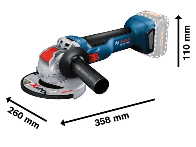 Bosch GWX 18V-10 Professional X-LOCK Angle Grinder 125mm 18V Bare Unit – – Now available at MTN Shop UK. - imagen 2