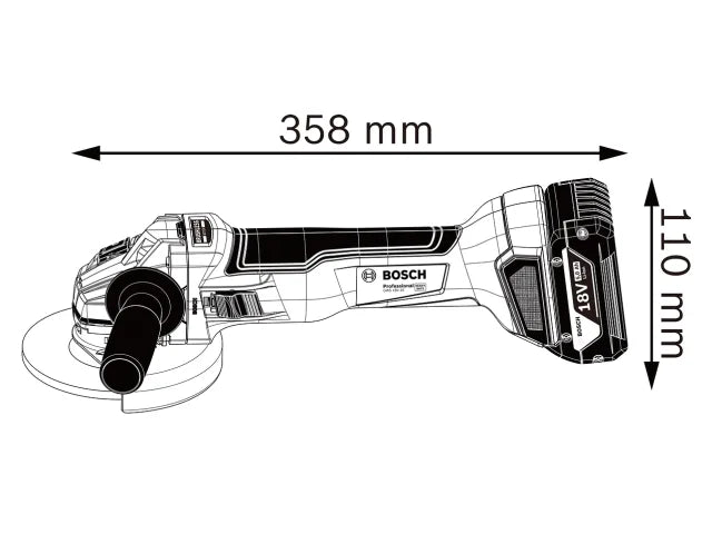 Bosch GWS 18V-10 Professional Angle Grinder 125mm 18V Bare Unit – – Now available at MTN Shop UK. - imagen 2