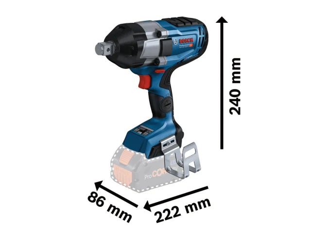Bosch GDS 18V-1050 HC Pro BITURBO 3/4in Impact Wrench 18V Bare Unit – – Now available at MTN Shop UK.