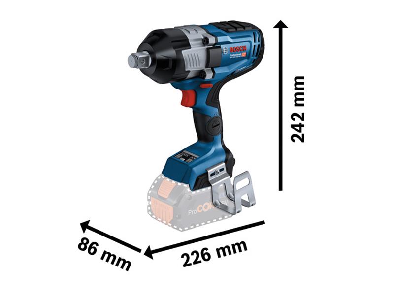 Bosch GDS 18V-1600 HC BITURBO Impact Wrench 18V 2 x 8.0Ah ProCORE18V Li-ion