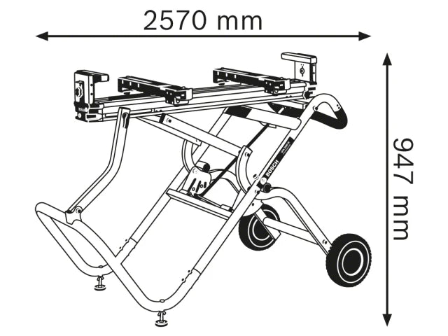 Bosch GTA 2500 W Professional Mitre Saw Stand – – Now available at MTN Shop UK. - imagen 2