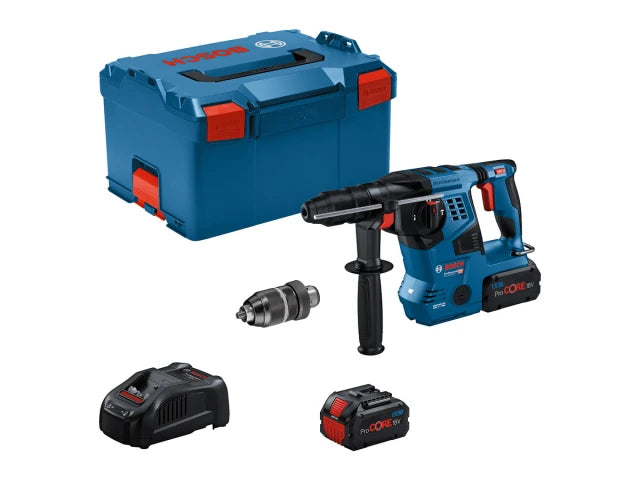 Bosch GBH 18V-28 CF Pro BITURBO SDS-Plus Rotary Hammer 18V 2 x 5.5Ah ProCORE18V Li-ion – – Now available at MTN Shop UK. - imagen 2