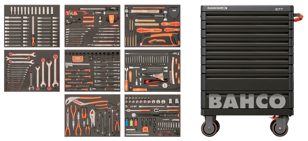 Bahco AUTO Tool Trolley Auto Repair Tool Kit, 357 Piece