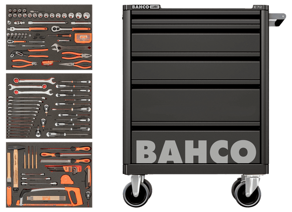 Bahco BASIC Tool Trolley General Purpose Tool Kit, 158 Piece