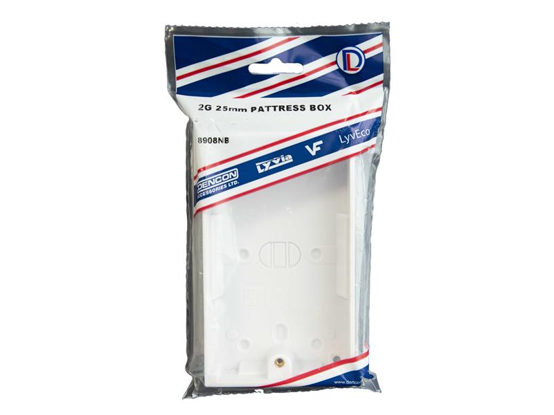 Dencon Pattress Box 2-Gang 25mm - imagen 3