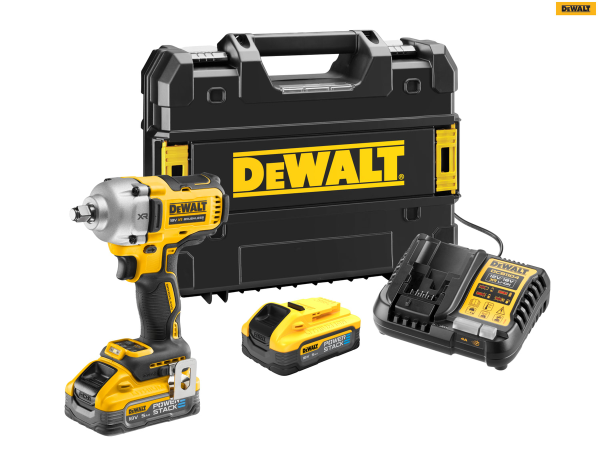 DeWalt DCF891H2T XR BL 1/2in HR Anvil Impact Wrench 18V 2 x 5.0Ah POWERSTACK Li-ion – – Now available at MTN Shop UK. - imagen 3