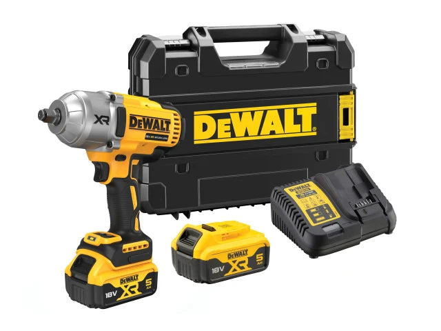 DEWALT DCF900P2T XR Brushless 1/2in High Torque Impact Wrench 18V 2 x 5.0Ah Li-ion – – Now available at MTN Shop UK.