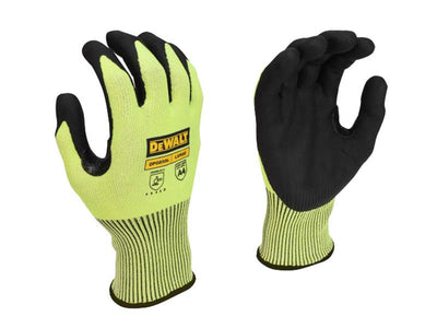 DeWALT Power Tools Hi-Vis Cut D Grip Gloves - L (Size 9)