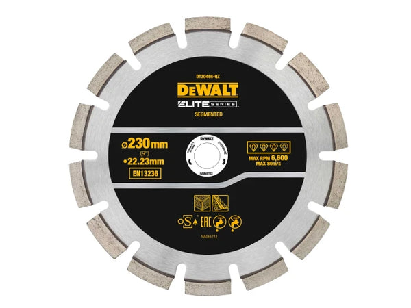DEWALT ELITE SERIES™ Asphalt Diamond Segmented Wheel 230 x 22.23mm – – Now available at MTN Shop UK.
