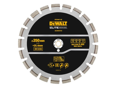 DEWALT ELITE SERIES™ Asphalt Diamond Segmented Wheel 350 x 25.4mm – – Now available at MTN Shop UK.