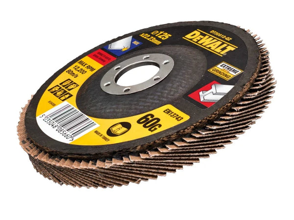 DEWALT DT30622 Extreme Metal Flap Disc 125 x 22.2mm x 80G – – Now available at MTN Shop UK.