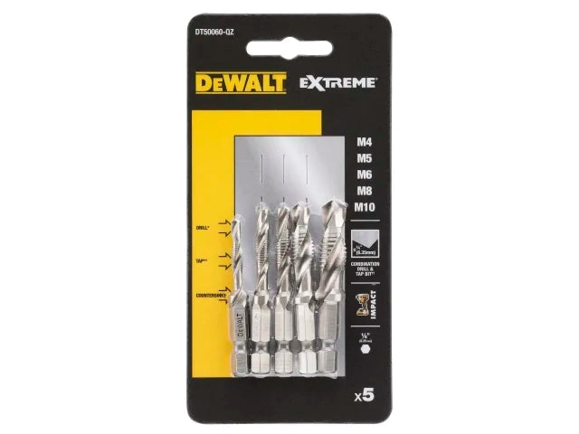 DEWALT DT50060 Impact Ready Drill Tap Set, 5 Piece – – Now available at MTN Shop UK. - imagen 4