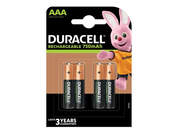 Duracell AAA Cell 750Mah Rechargeable Batteries (Pack 4) – – Now available at MTN Shop UK.