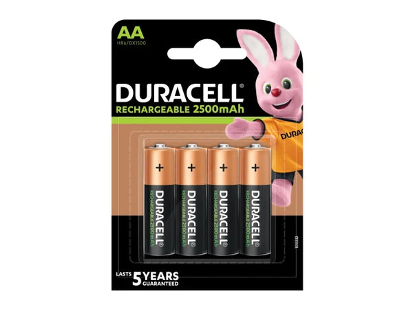 Duracell AA Cell 2500Mah Rechargeable Batteries (Pack 4) – – Now available at MTN Shop UK.