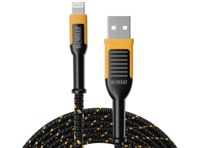 DEWALT Telecoms USB A to Lightning® Reinforced Charging Cable 1.8m (6ft)