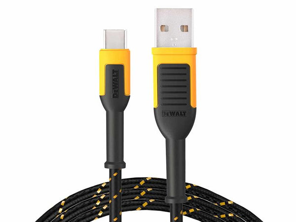 DEWALT Telecoms USB A to USB C Reinforced Charging Cable 3m (10ft)