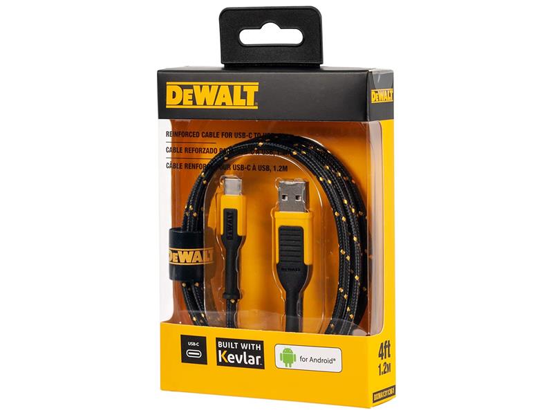DEWALT Telecoms USB A to USB C Reinforced Charging Cable 1.2m (4ft) - imagen 5