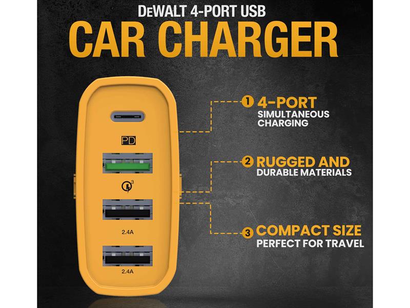 DEWALT Telecoms 4-Port Mobile USB PD Charger 60W - imagen 3