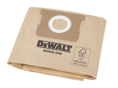 DEWALT Vacuum DXVA25-4240 Dust Bag (Pack 3)