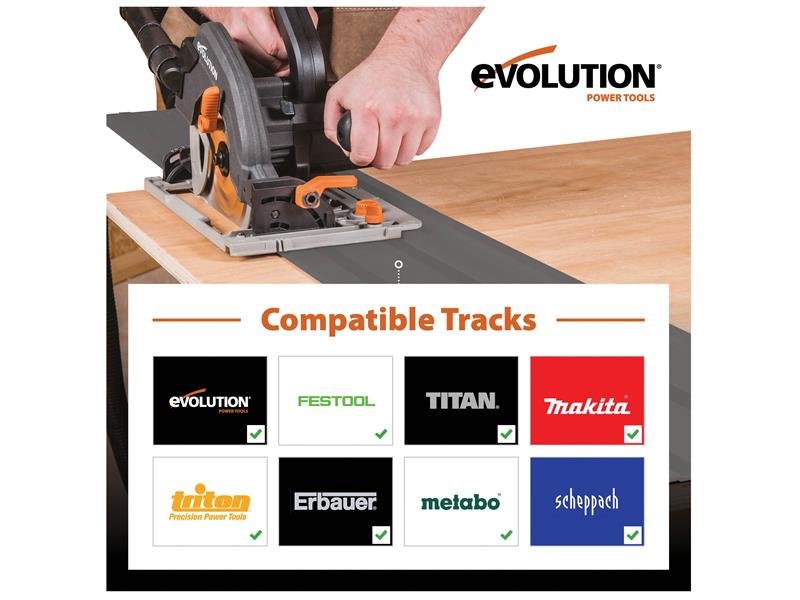 Evolution R185CCSX Circular Track Saw Kit 185mm 1600W 240V - imagen 4