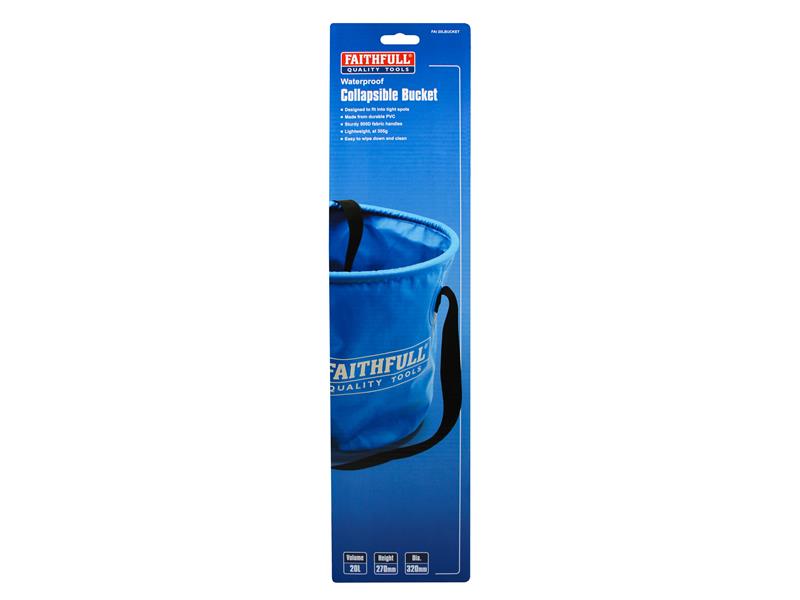 Faithfull Waterproof Collapsible Bucket 20 litre - imagen 6